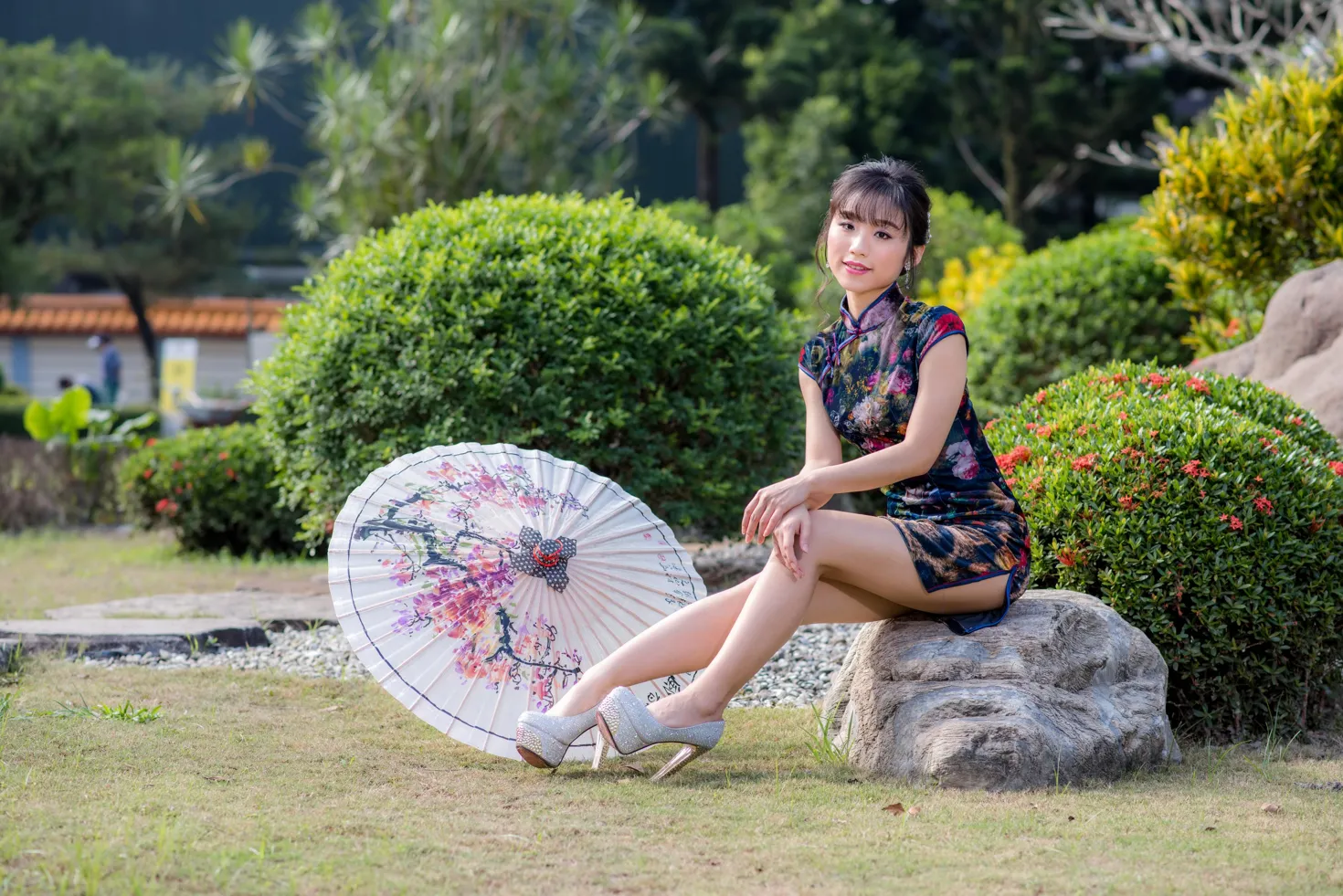 [Mzsock] NO.194 Yu Chen short cheongsam high heels beautiful legs street photography#[105P]-80